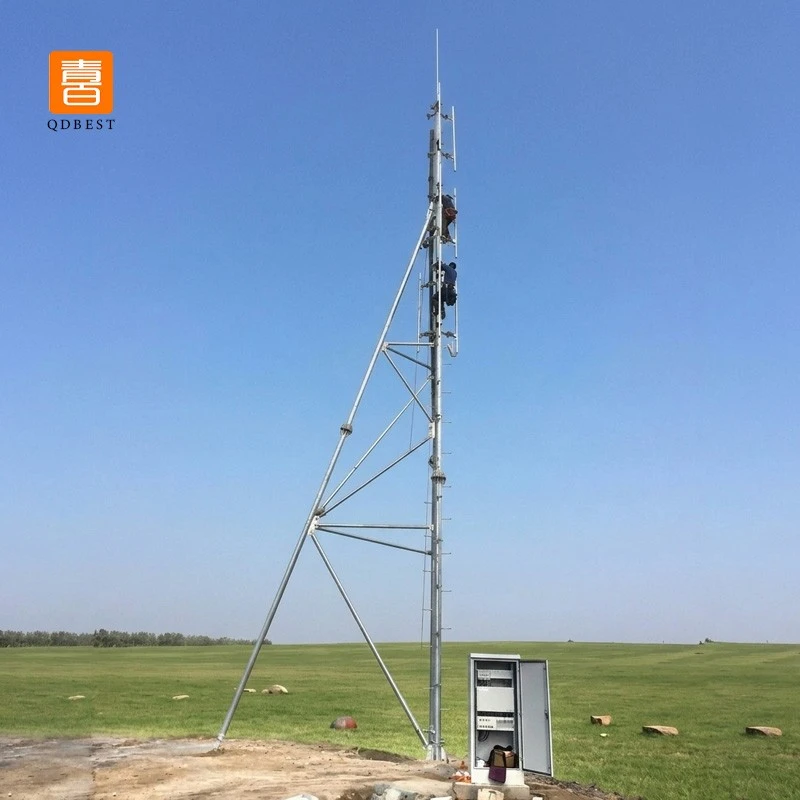 Galvanized Steel Guyed Wire Mast Communication Antenna Tower